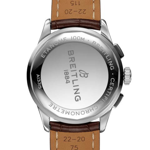 Breitling Watch Premier Chronograph 42 Brown Croco Folding