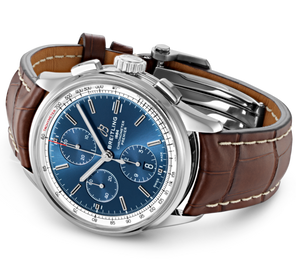 Breitling Watch Premier Chronograph 42 Brown Croco Folding