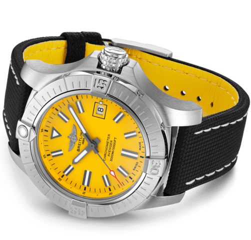 Breitling Watch Avenger Automatic 45 Seawolf Leather Folding Clasp D