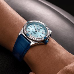 Breitling Super Chronomat Automatic 38 Iced Blue Alligator Watch