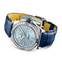 Breitling Super Chronomat Automatic 38 Iced Blue Alligator Watch