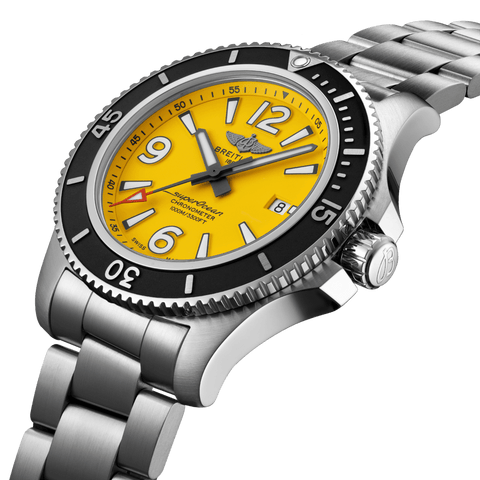 Breitling Watch Superocean Automatic 44 Yellow Steel Bracelet