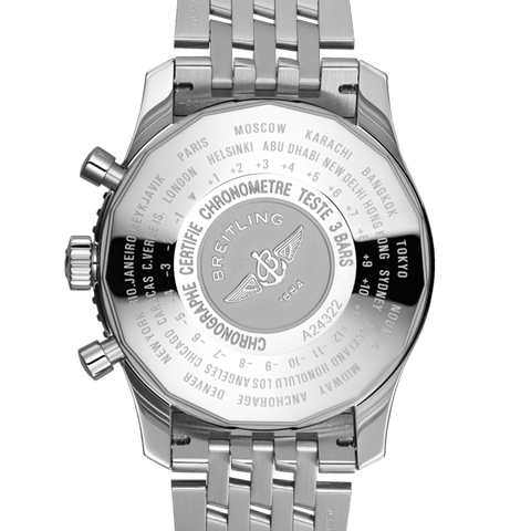 Breitling Watch Navitimer Chronograph GMT 46 Steel Bracelet