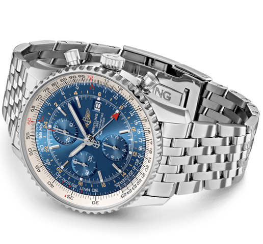 Breitling Watch Navitimer Chronograph GMT 46 Steel Bracelet