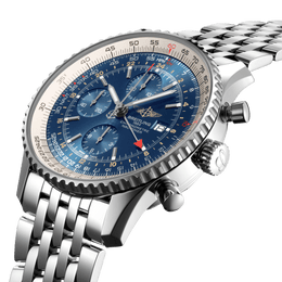 Breitling Watch Navitimer Chronograph GMT 46 Steel Bracelet