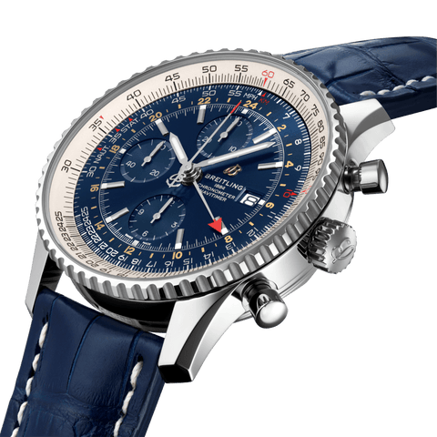 Breitling Watch Navitimer 1 Chronograph GMT 46 Croco Tang Type