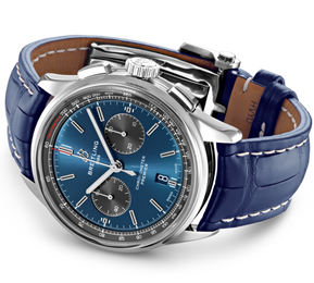 Breitling Watch Premier B01 Chronograph 42 Blue Croco Folding