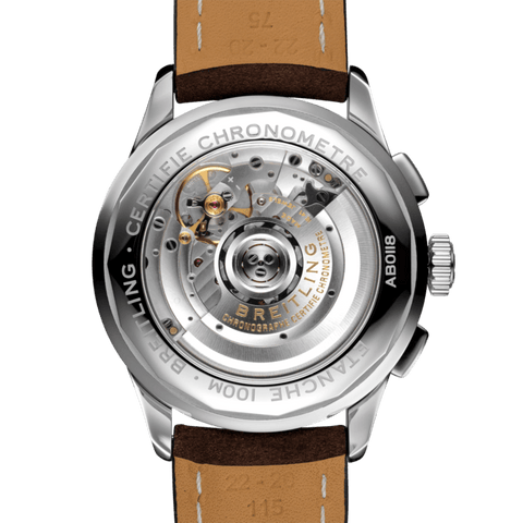 Breitling Watch Premier B01 Chronograph 42 Brown Nubuck Tang