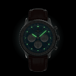 Breitling Navitimer B01 46 Brown Croc Folding Clasp Watch