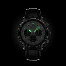 Breitling Navitimer B01 43 Black Croc Folding Clasp Watch