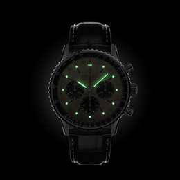 Breitling Navitimer B01 43 Black Croc Folding Clasp Watch