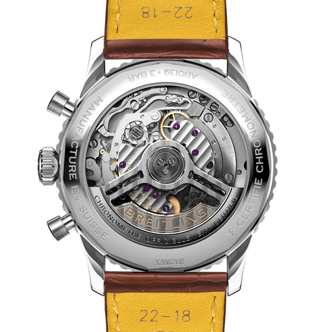 Breitling Navitimer B01 41 Gold Croc Folding Clasp Watch