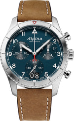 Alpina Watch Startimer Pilot Quartz Chronograph Petroleum Blue AL-372NW4S26