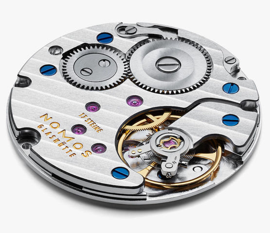 Nomos Glashutte Ludwig 33 Champagne Sapphire Crystal Watch