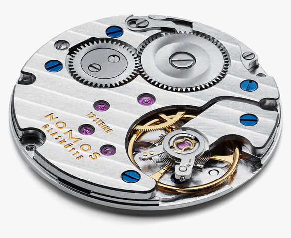 Nomos Glashutte Orion 33 Midnight Blue Steel Back Watch