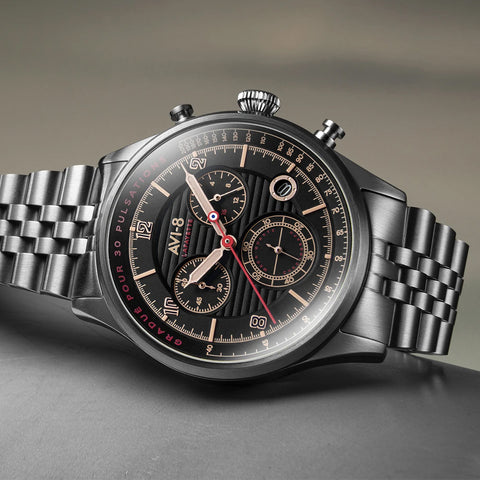 AVI-8 Watch Flyboy Lafayette Chronograph Noir