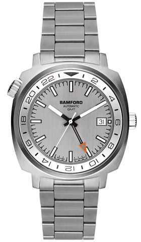 Bamford Watch GMT Steel Mirrage GMT-SS-SIL-MIRAGE