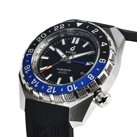 Boldr Watch Globetrotter GMT Blue Black