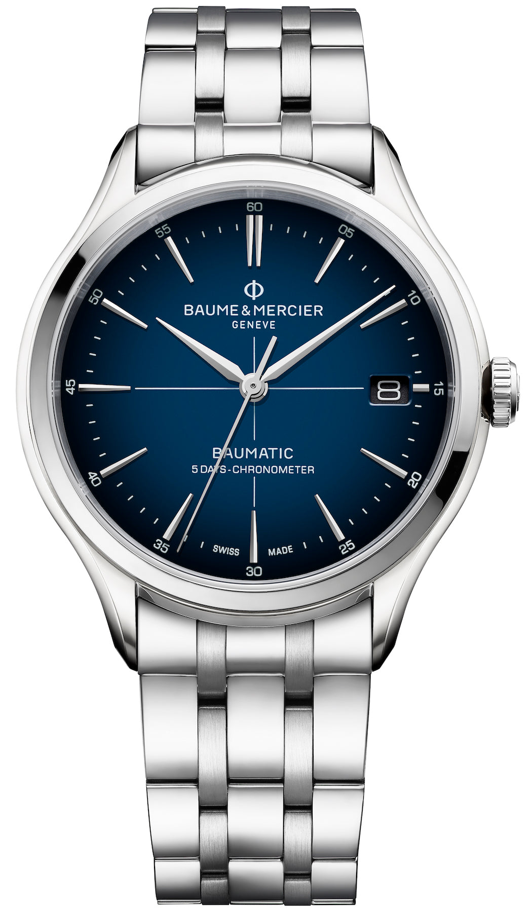Baume & mercier clifton baumatic cadran bleu Clearance
