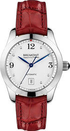 Bremont Watch Solo 32 AJ White Ladies SOLO-32-AJ/WH/R Dark Red Alligator