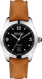 Bremont Watch Solo 32 AJ Black Ladies SOLO-32-AJ/BK/R Tan Leather