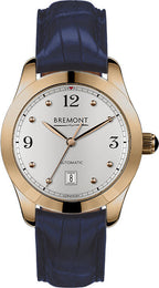 Bremont Watch Solo 32 AJ Rose Gold Ladies SOLO-32-AJ/RG-WH/R Dark Blue Alligator