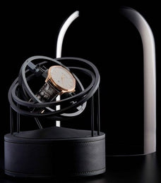 Bernard Favre Watch Winder Planet Double Axis Black Leather Base 101011