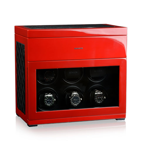 Benson Watch Winder Black Series 6.16 LE Red/black leather