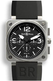 Bell & Ross BR 01 94 Chronograph Black Dial Steel Case BR0194-BL-ST