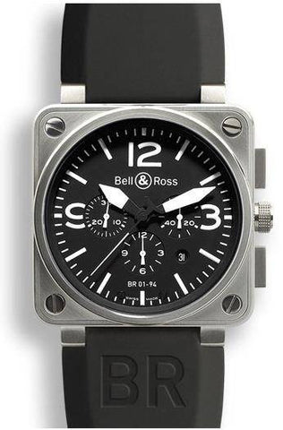 Bell & Ross BR 01 94 Chronograph Black Dial Steel Case BR0194-BL-ST