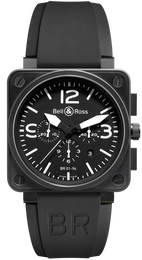 Bell & Ross Watch BR 01 94 Chronograph Black Dial Carbon Finish BR0194-BL-CA