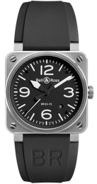 Bell & Ross Watch BR 03 92 Automatic Black Dial Steel Case BR0392-BL-ST