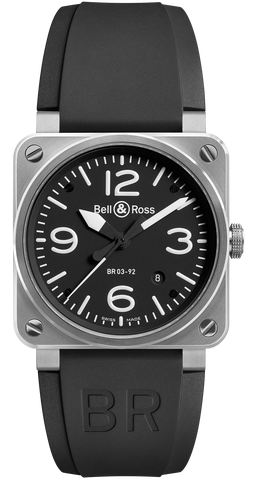Bell & Ross Watch BR 03 92 Automatic Black Dial Steel Case BR0392-BL-ST