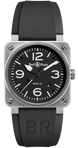 Bell & Ross Watch BR 03 92 Automatic Black Dial Steel Case BR0392-BL-ST