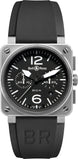 Bell & Ross Watch BR 03 94 Chronograph Black Dial Steel Case BR0394-BL-ST