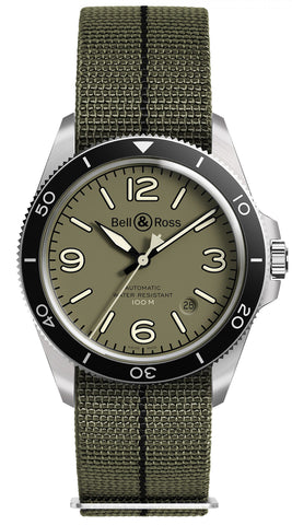Bell & Ross Watch BR V2-92 Military Green BRV292-MKA-ST/SF