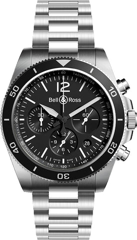Bell & Ross Watch BRV3-94 Chrono Black Steel BRV394-BL-ST/SST