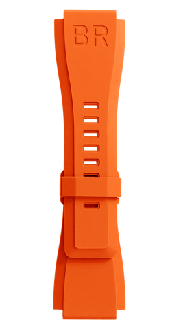 Bell & Ross Strap BR 01/03 BR-X1 Orange Rubber Medium B-P-031 MEDIUM