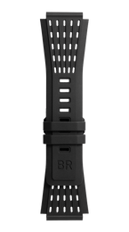 Bell & Ross Strap BR 01/03 BR-X1 Perforated Black Rubber Large B-P-035 LARGE