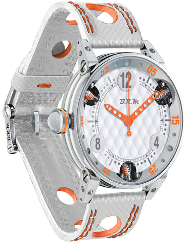 B.R.M Watch Golf Master Mens Orange Hands GF6-44-SA-AO