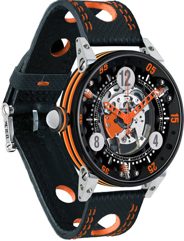 B.R.M Watch Golf Master Mens Orange Hands GF6-44-SA-N-SQ-AO
