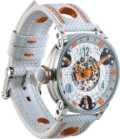 B.R.M Watch Golf Master Ladies Orange Hands GF7-38-SA-SQ-AO