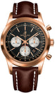 Breitling Watch Transocean Chronograph Black Red Gold RB015212/BF15/437X