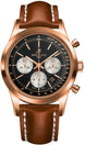 Breitling Watch Transocean Chronograph Black Red Gold RB015212/BF15/433X