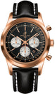 Breitling Watch Transocean Chronograph Black Red Gold RB015212/BF15/435X