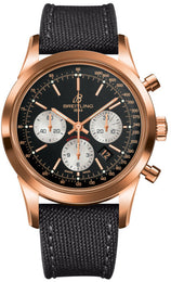 Breitling Watch Transocean Chronograph Black Red Gold RB015212/BF15/109W