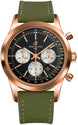 Breitling Watch Transocean Chronograph Black Red Gold RB015212/BF15/106W