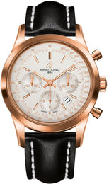 Breitling Watch Transocean Chronograph Mercury Silver Red Gold RB015212/G738/435X