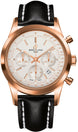 Breitling Watch Transocean Chronograph Mercury Silver Red Gold RB015212/G738/435X