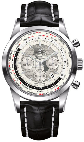Breitling Watch Transocean Chronograph Unitime Polar White AB0510U0/A790/760P